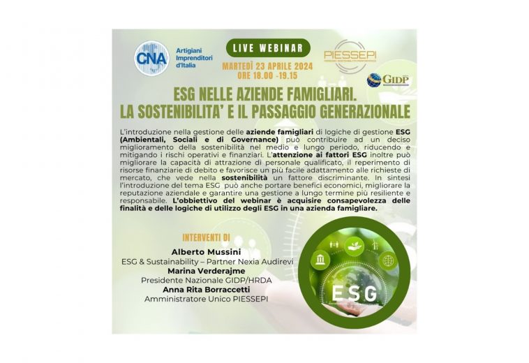 ESG nelle Aziende Famigliari. La sostenibilità e il passaggio generazionale